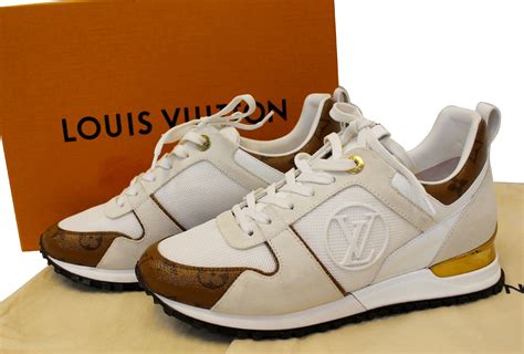 lv shoes brown and white